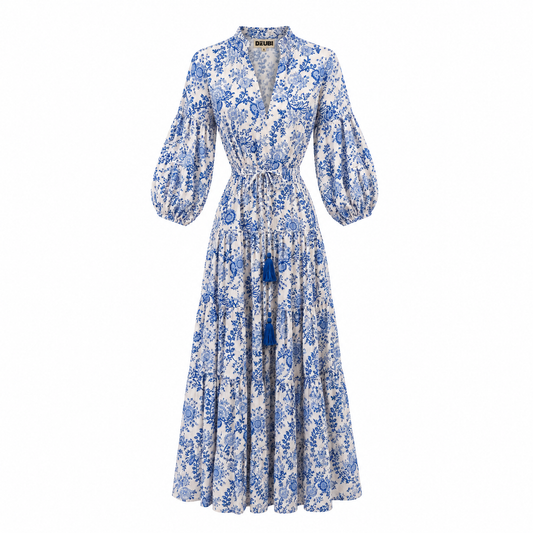 Pastel Blue  Long Mao Dress