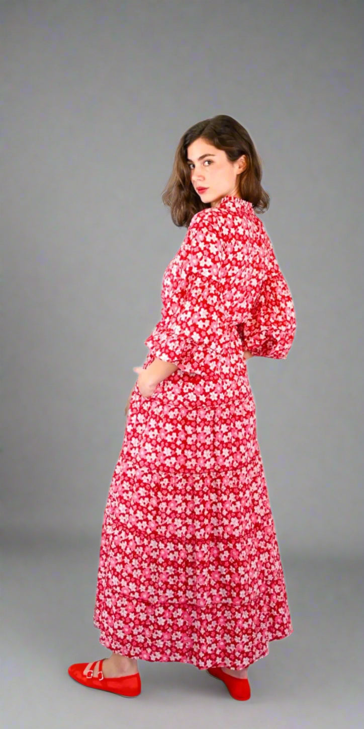 Ruby Flora Long Mao Dress