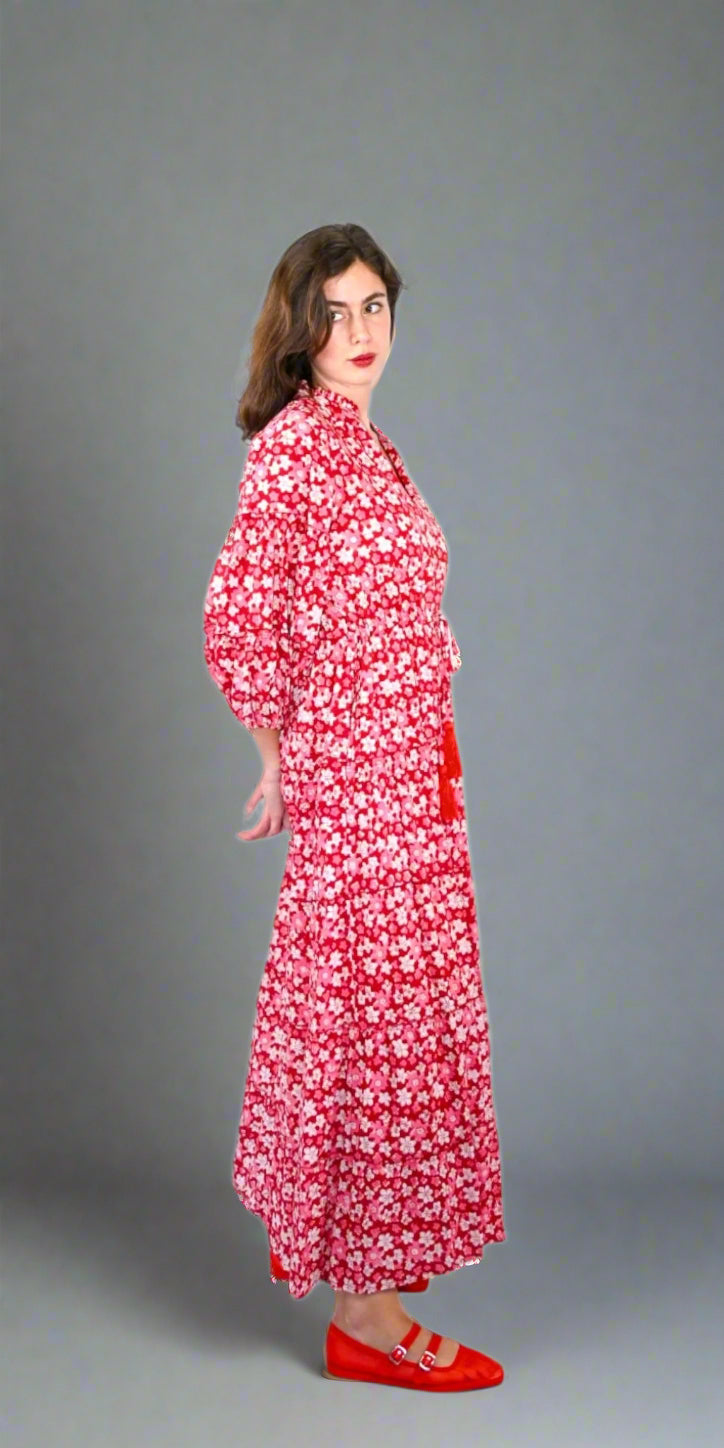 Ruby Flora Long Mao Dress