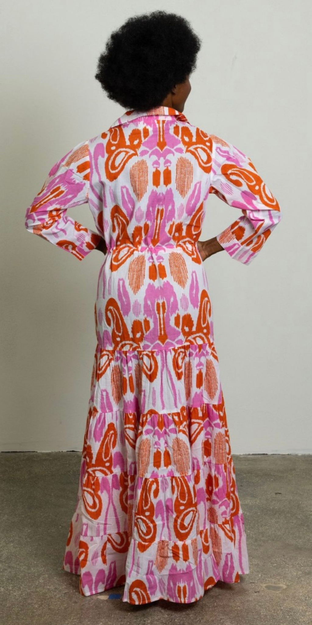 Bubblegum Ikat Shirt Dress