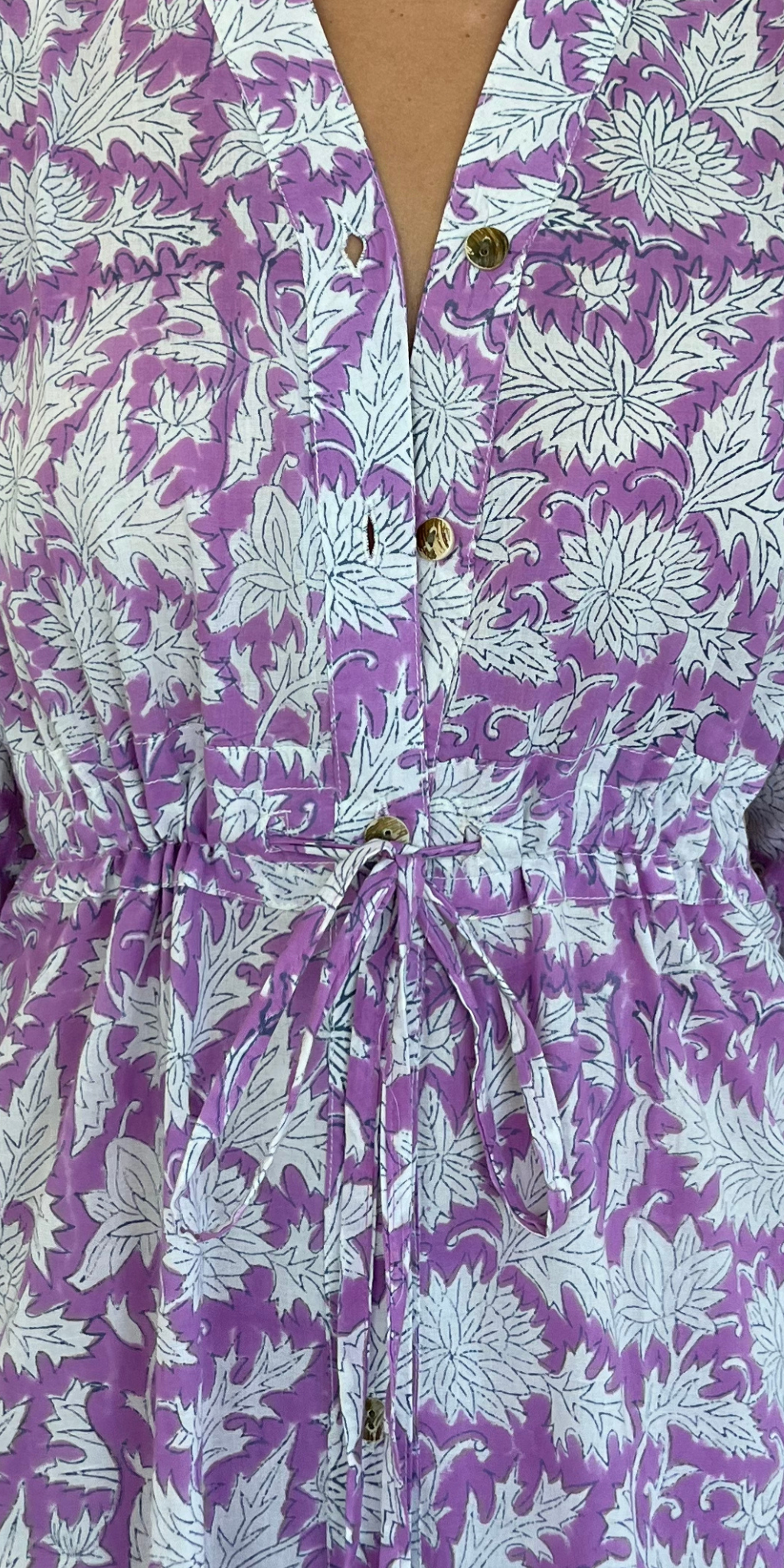 Purple Button Dress