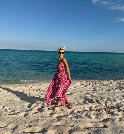 Pink Ikat Nomad Dress