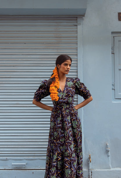 Riviera Puff Maxi Dress