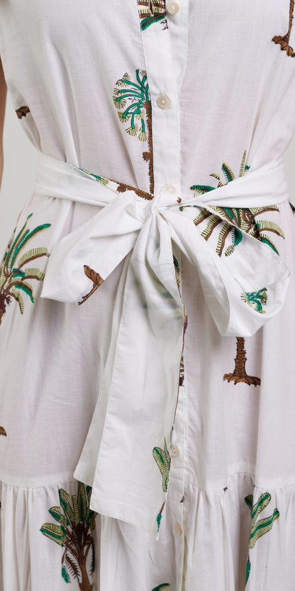 Palm Cap Sleeve Dress