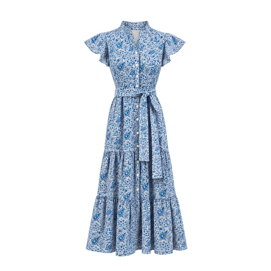 Blue Celestial Cap Sleeve Dress