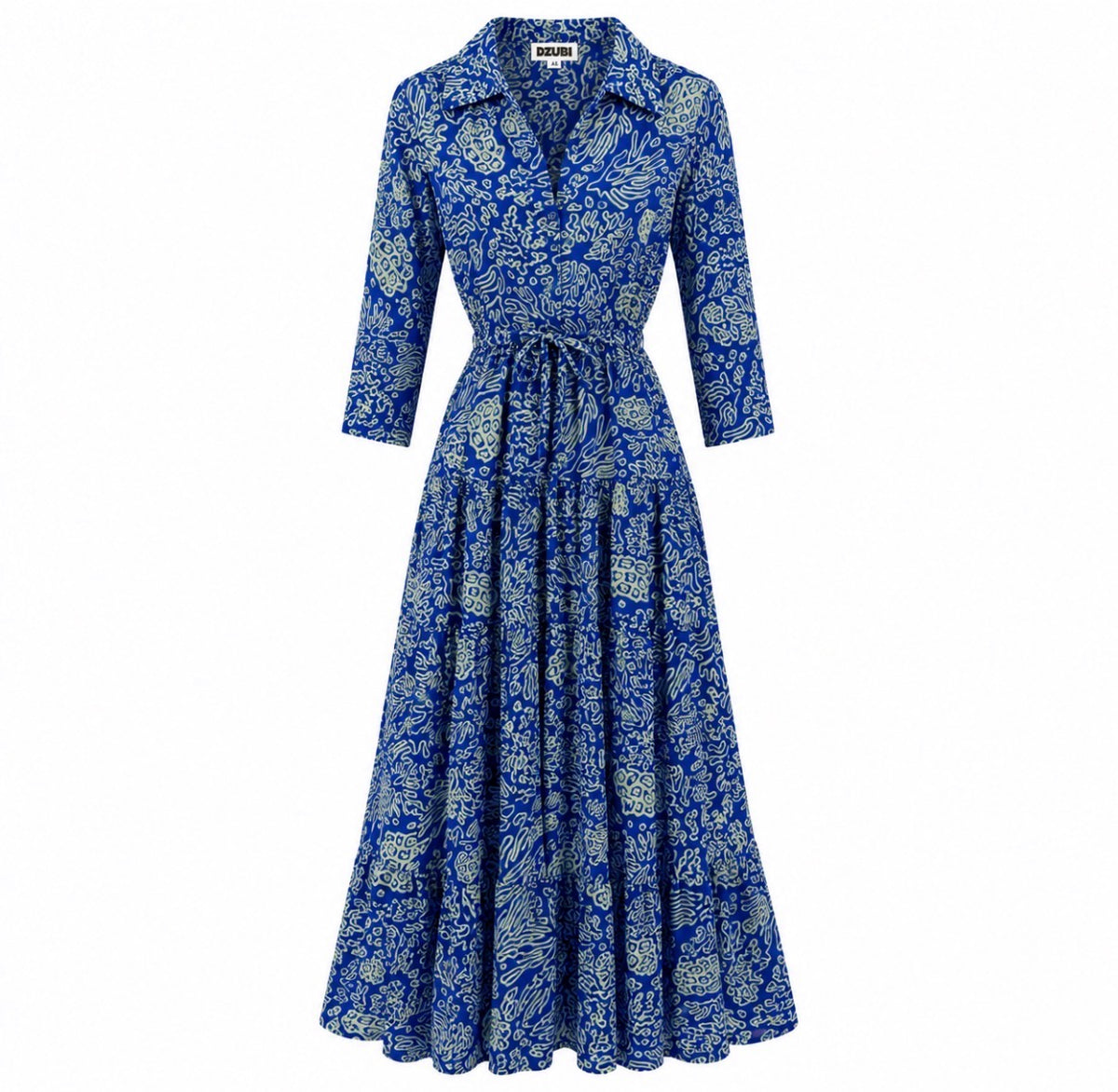 Blue Coral Shirt Dress