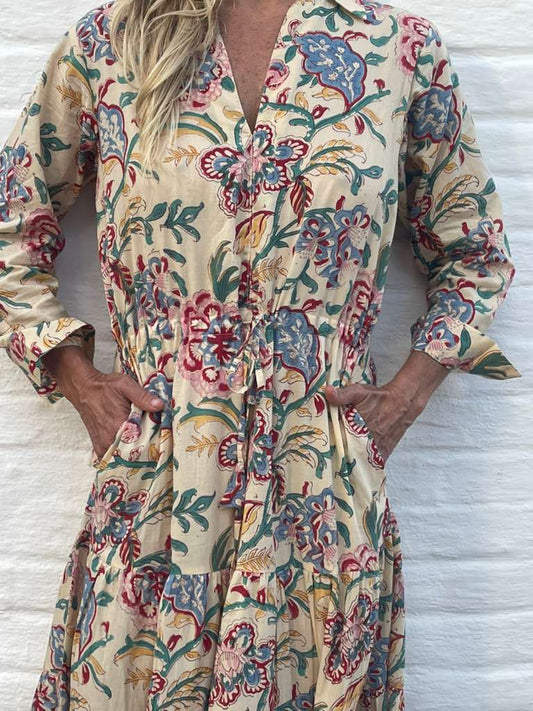 Sunwashed Flora Shirt Dress