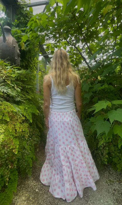 Pink Surya Tiered Skirt