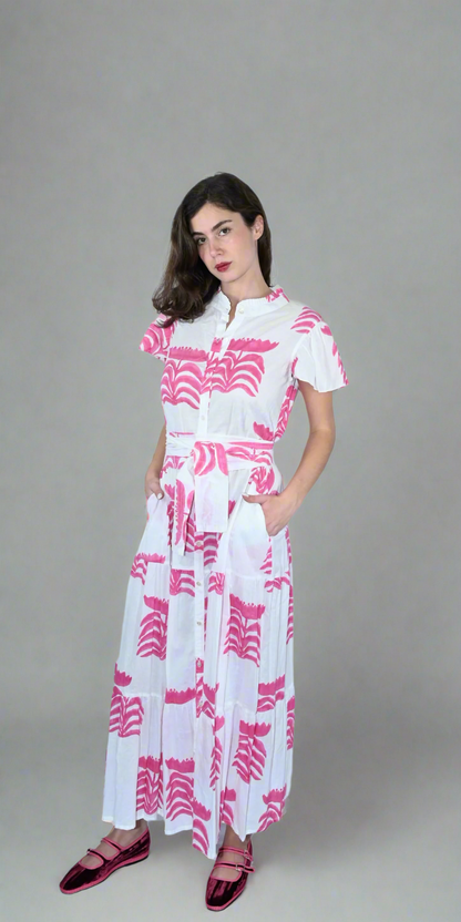 Fuxia Jaipur Buti Cap Sleeve Dress