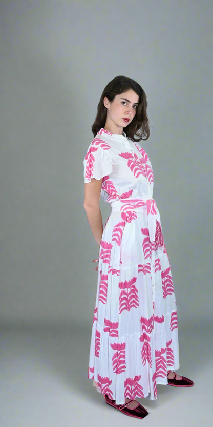 Fuxia Jaipur Buti Cap Sleeve Dress