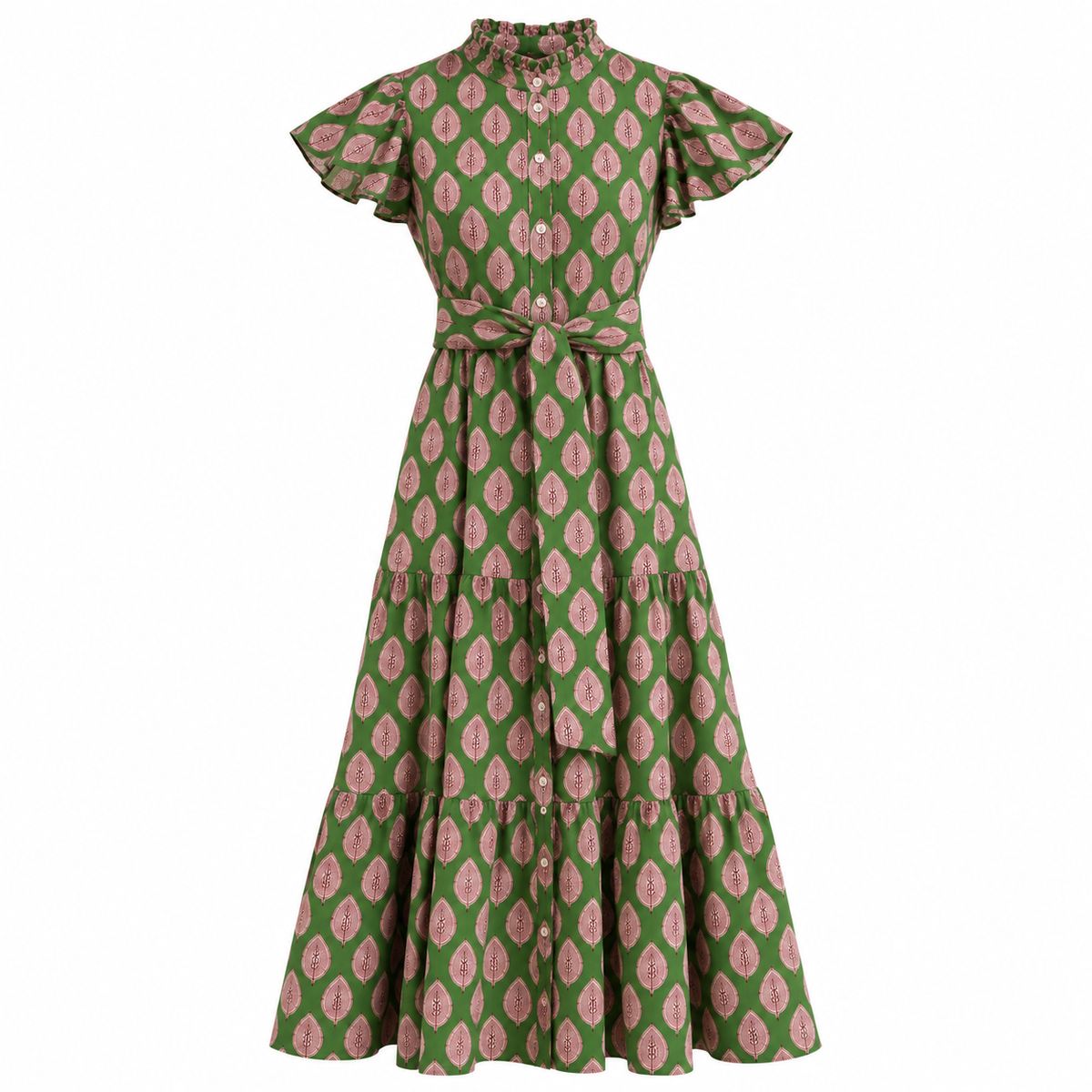 Apple Green Cap Sleeve Dress
