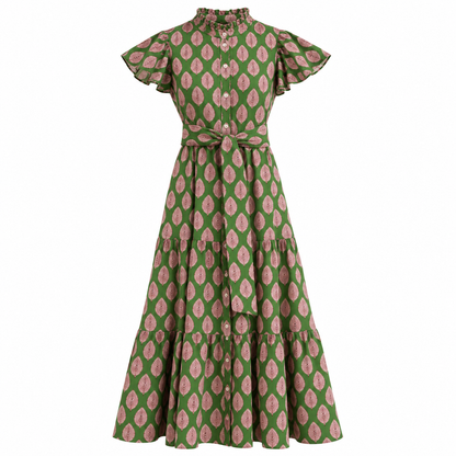 Apple Green Cap Sleeve Dress