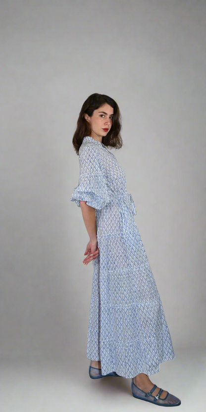 Ripples and Dots Long Mao Dress