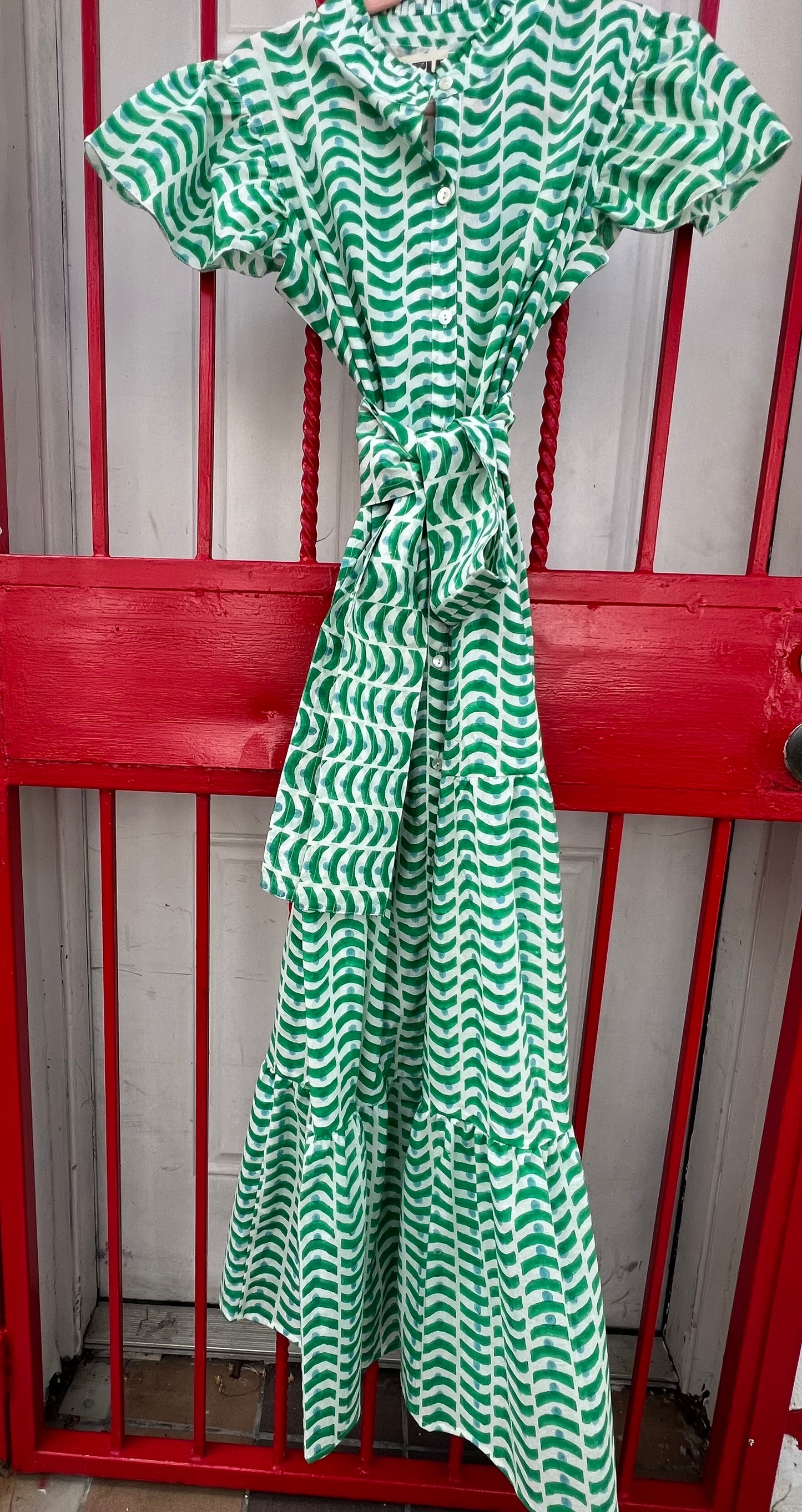 Green Mare Cap Sleeve Dress