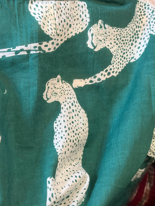 Green Panther Cqp Sleeve Dress