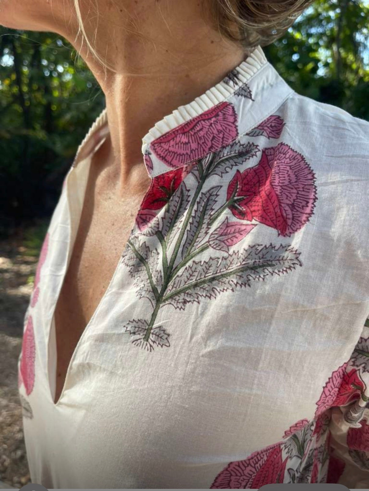 Pink Lotus Long Mao Dress