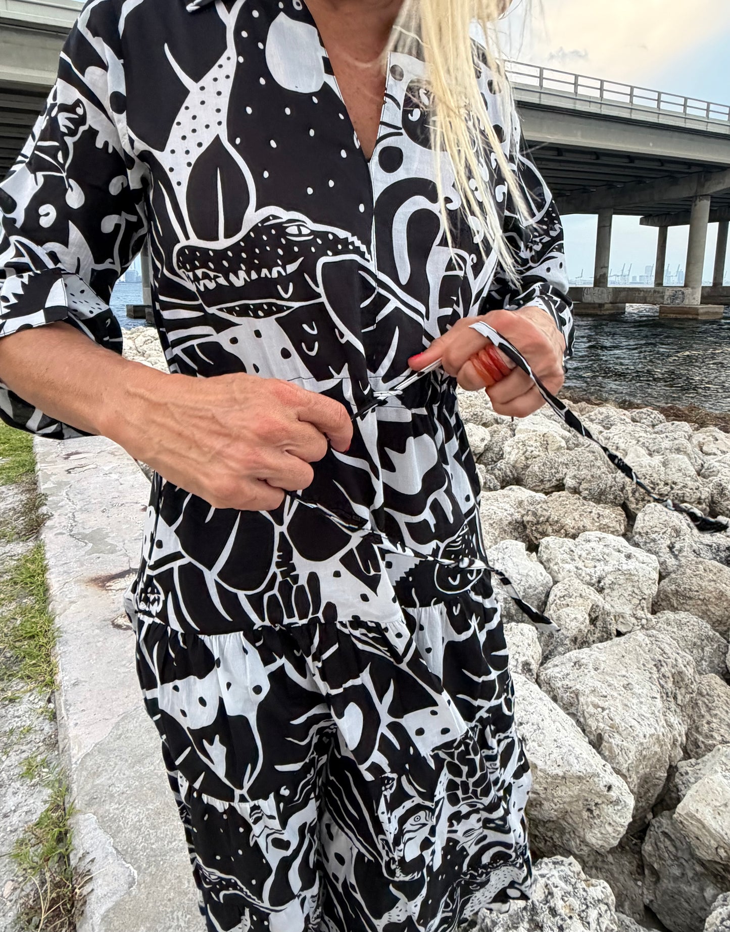Moonlit Jungle Shirt Dress