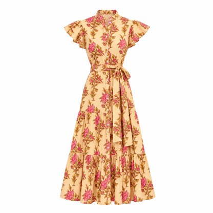 Desert Rose Cap Sleeve Dress