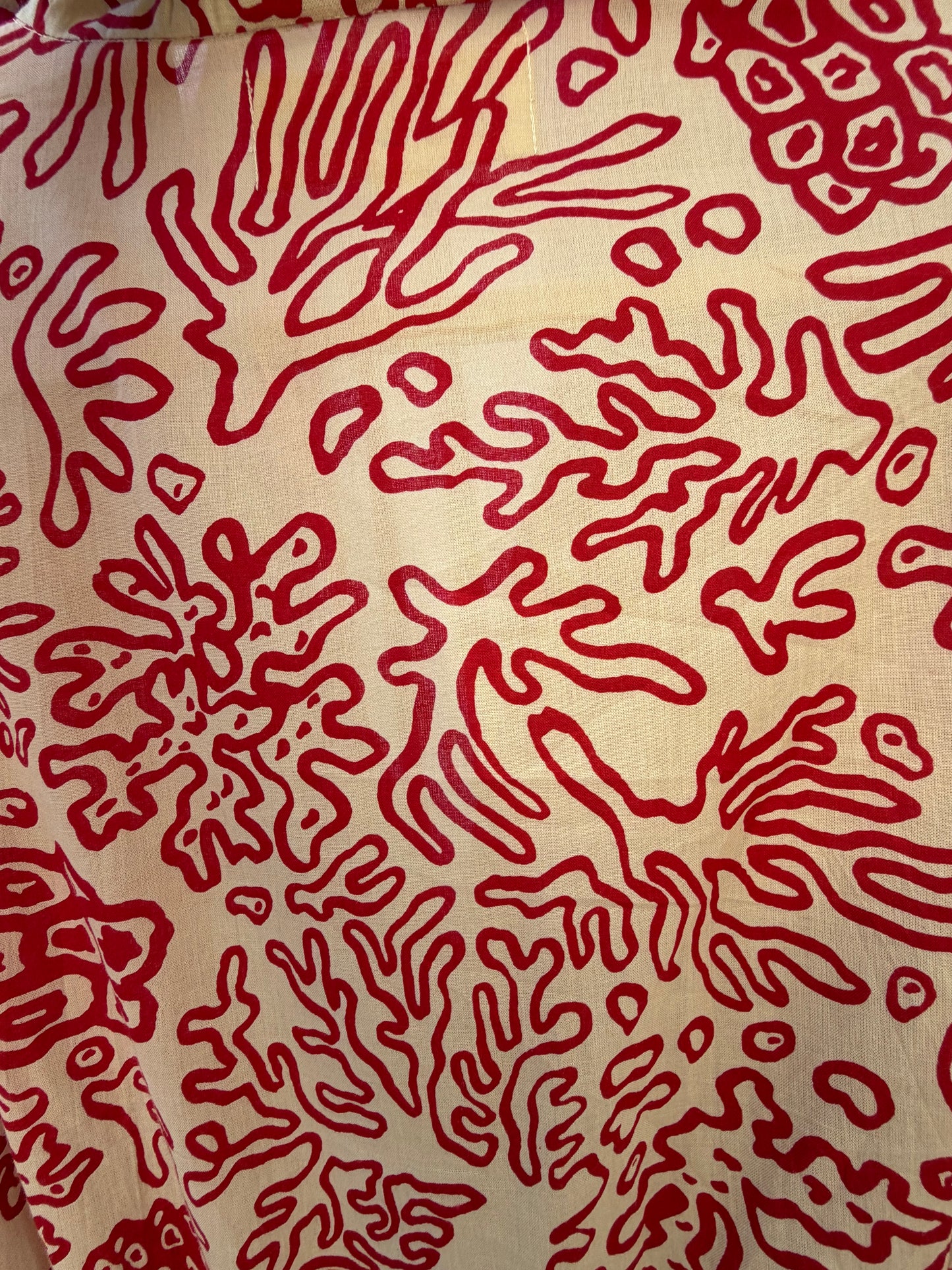 Red Coral Shirt Dress