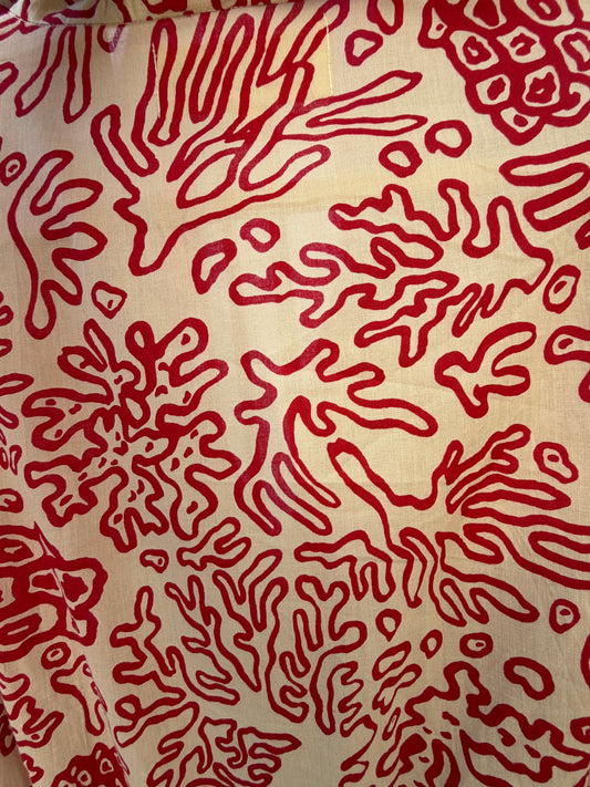 Red Coral Shirt Dress