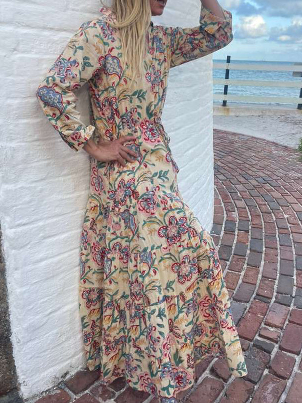 Sunwashed Flora Shirt Dress