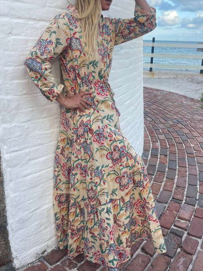 Sunwashed Flora Shirt Dress