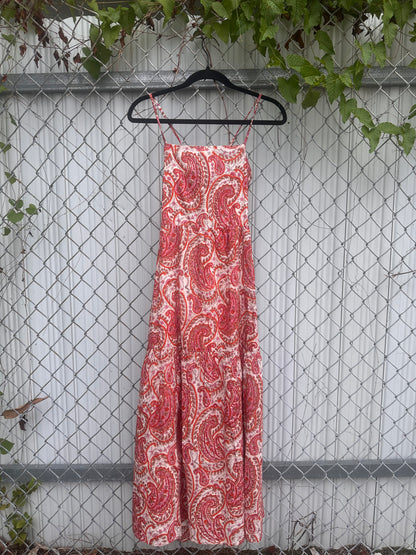 Pink Paisley Twist Dress