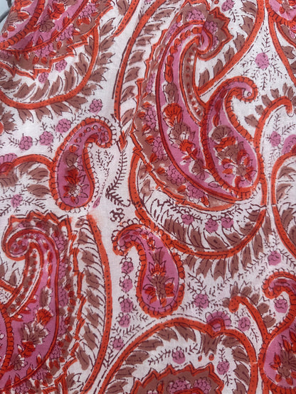 Pink Paisley Twist Dress