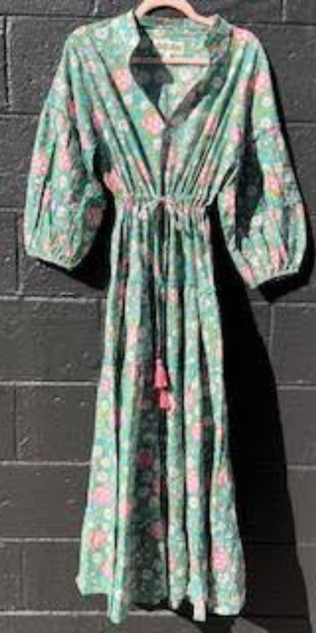 Turquoise Kiss Long Mao Dress